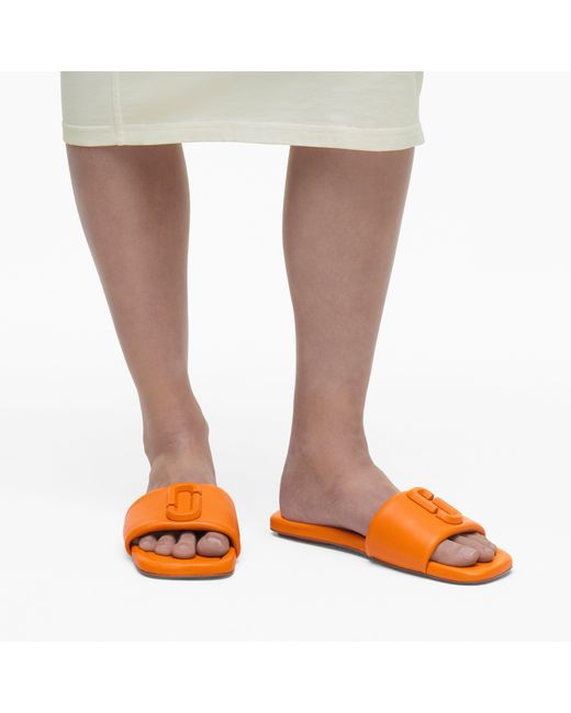 Marc Jacobs Orange The J Marc Leather Sandal