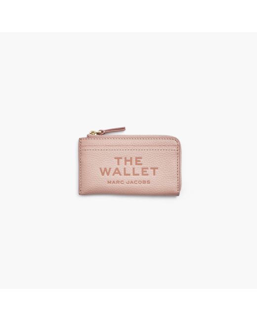 Marc Jacobs Pink The Leather Top Zip Multi Wallet