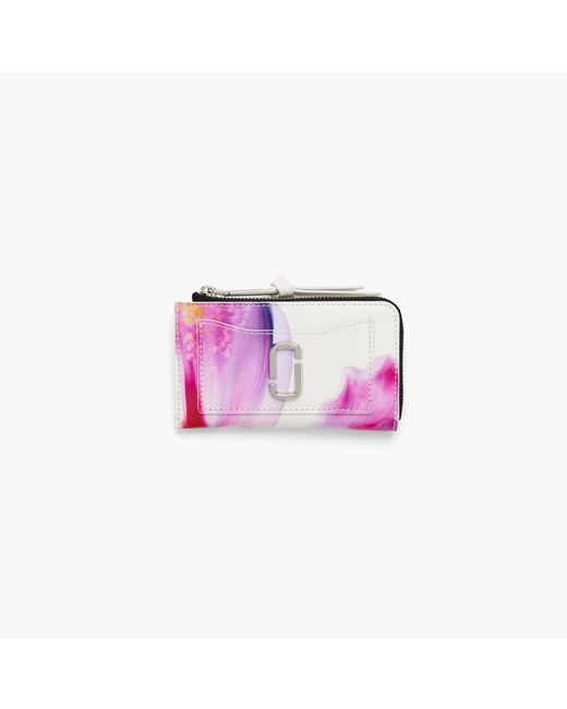 Marc Jacobs Pink The Future Floral Utility Snapshot Top Zip Multi Wallet Bag