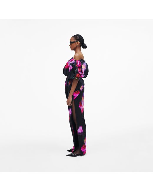 Marc Jacobs Pink Future Floral Strapless Gown Dress