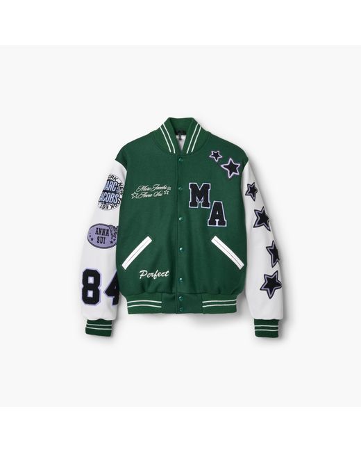 Marc Jacobs Green Anna Sui X Varsity Jacket
