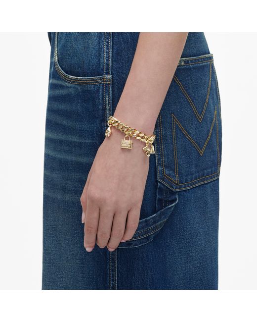 Marc Jacobs The Cushion Black Dial Gold Bracelet Watch – Balilene