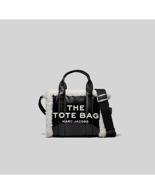 Marc Jacobs Black The Crinkle Tote Mini Leather Tote Bag