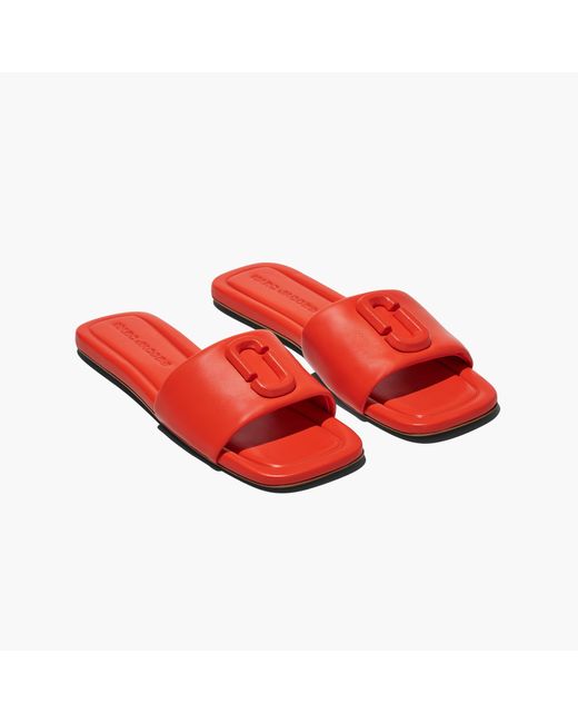 Marc Jacobs Red The J Marc Leather Sandal