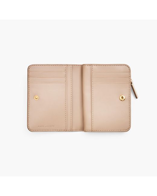 Marc Jacobs Natural The Leather J Marc Mini Compact Wallet