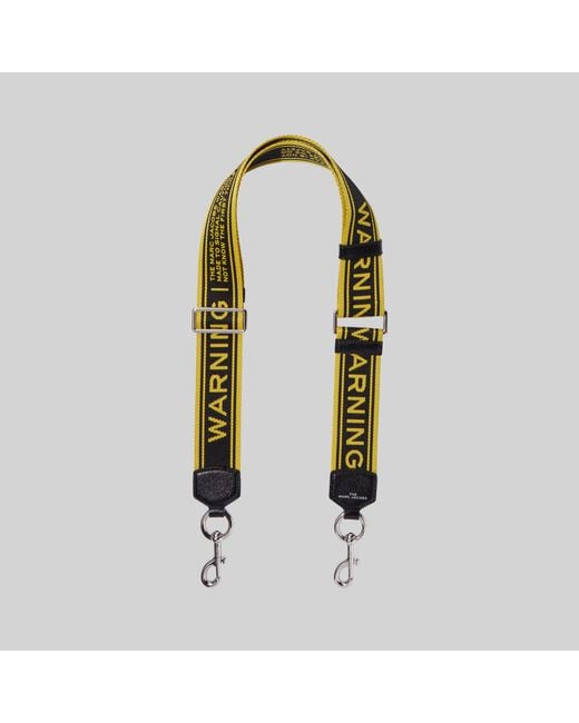 Marc Jacobs Warning Webbing Strap In Yellow Polyester