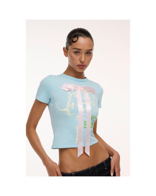 Marc Jacobs Blue Sandy Liang Ribbon Baby Tee