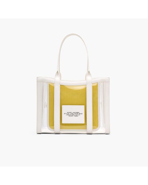Marc Jacobs White The Clear Medium Tote Bag