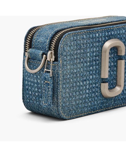 Marc Jacobs Blue The Crystal Denim Snapshot Bag