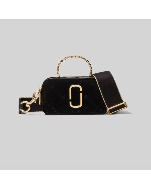 Marc Jacobs Black The Snapshot Velvet Gem Bag