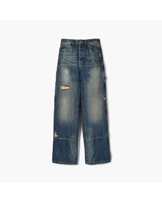 Marc Jacobs Pink Grunge Oversized Carpenter Jeans