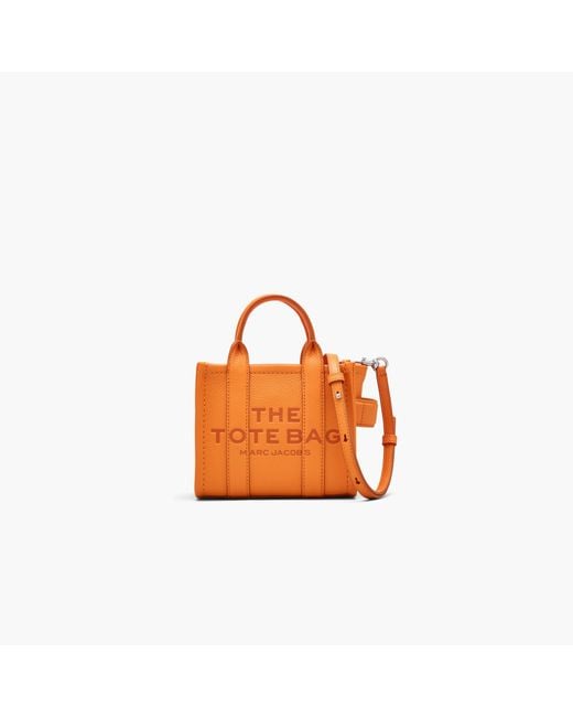 Marc Jacobs Orange The Leather Crossbody Tote Bag