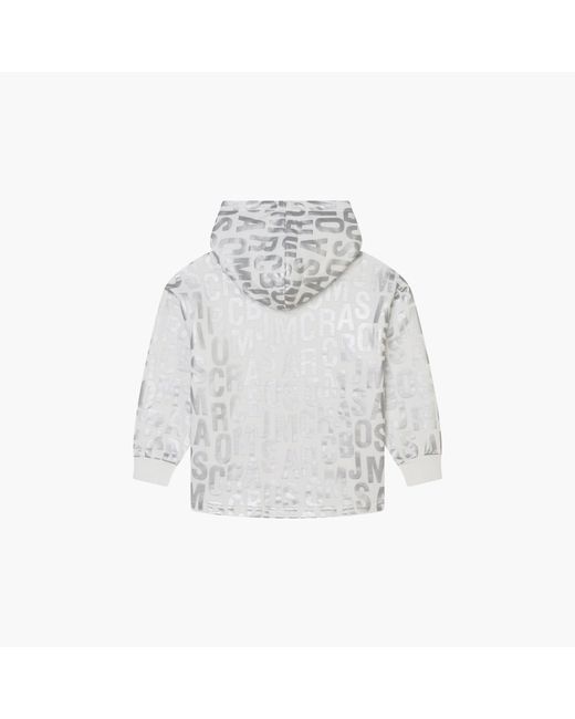Marc Jacobs White The Jumbled Monogram Metallic Sweatshirt