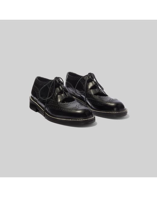 Marc Jacobs Black Women's The Ghillie Brogue Oxfords