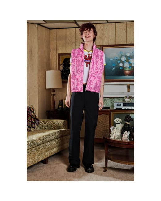 Marc Jacobs Pink Print Puffer Vest for men