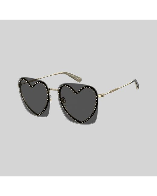 Marc Jacobs Metallic The Square Heart Sunglasses