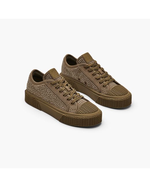 Marc Jacobs Brown The Crystal Canvas Sneaker