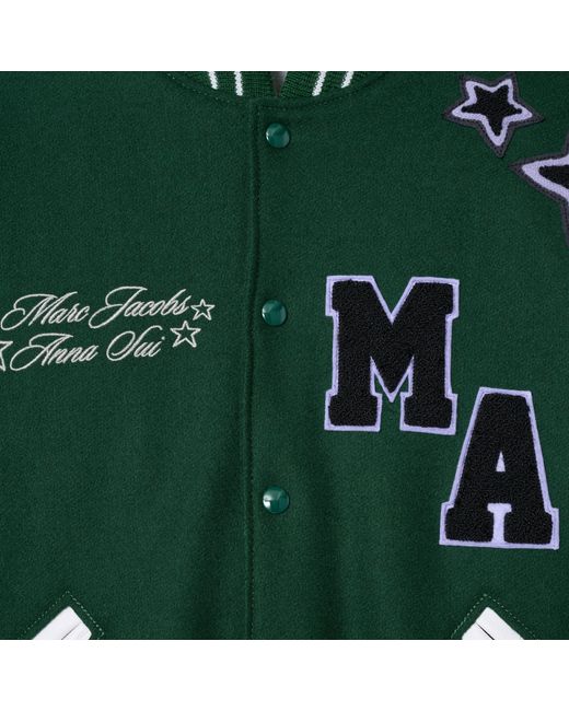 Marc Jacobs Green Anna Sui X Varsity Jacket