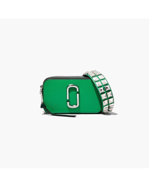 Marc Jacobs Leather The Studded Snapshot Bag in Green Lyst
