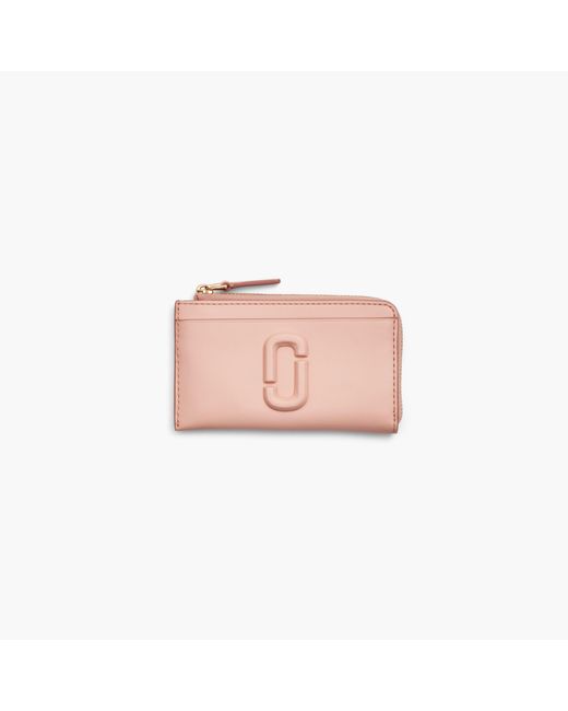 Marc Jacobs Pink The Leather J Marc Top Zip Multi Wallet