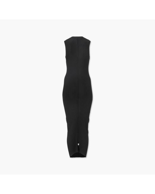 Marc Jacobs Black Fine Ribbed Merino Twisted Dress