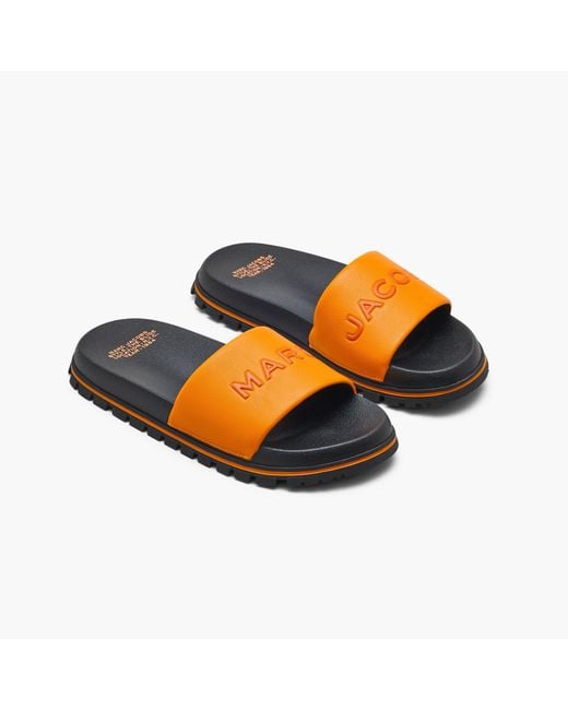 Marc Jacobs Orange The Leather Slide