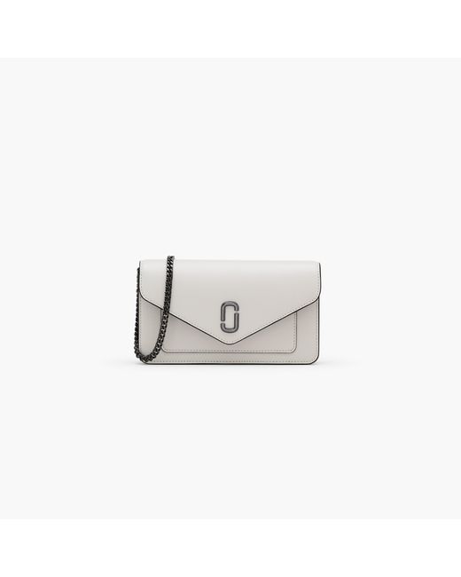 Marc Jacobs White The Longshot Chain Wallet Bag