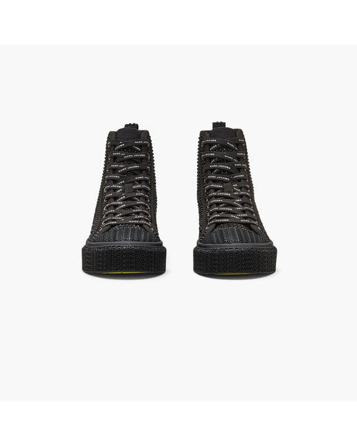Marc Jacobs Black The Crystal Canvas High Top Sneaker