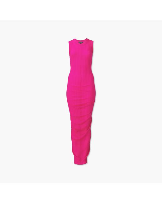 Marc Jacobs Pink Fine Ribbed Merino Twisted Dress