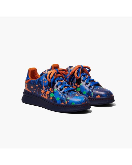 Marc Jacobs Leather The Splatter Tennis Shoe in Blue Lyst
