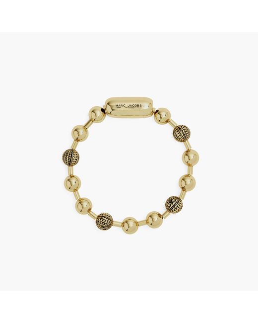 Marc Jacobs Metallic The Monogram Ball Chain Bracelet
