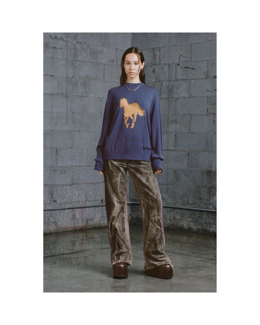 Marc Jacobs Blue White Pony Sweater
