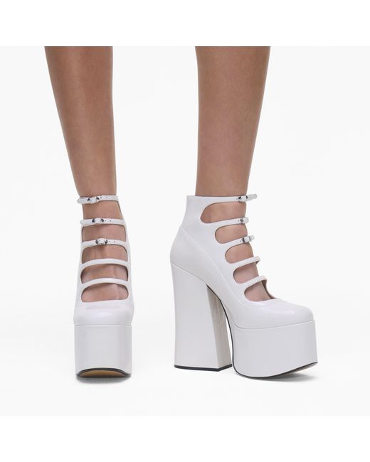 Marc Jacobs White The Patent Leather Kiki Ankle Boots
