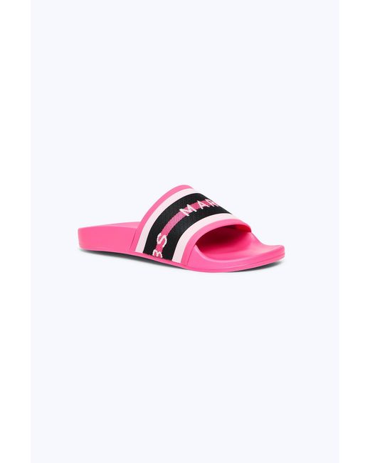 Marc Jacobs Pink Logo Sport Slide Sandal