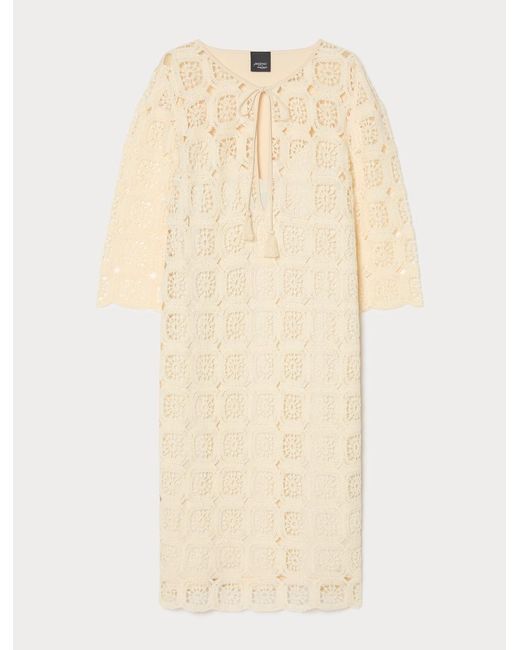 Mini Robe En Crochet Et Jersey Marina Rinaldi en coloris Natural