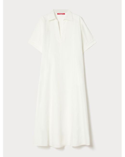 Robe En Popeline De Coton Marina Rinaldi en coloris White