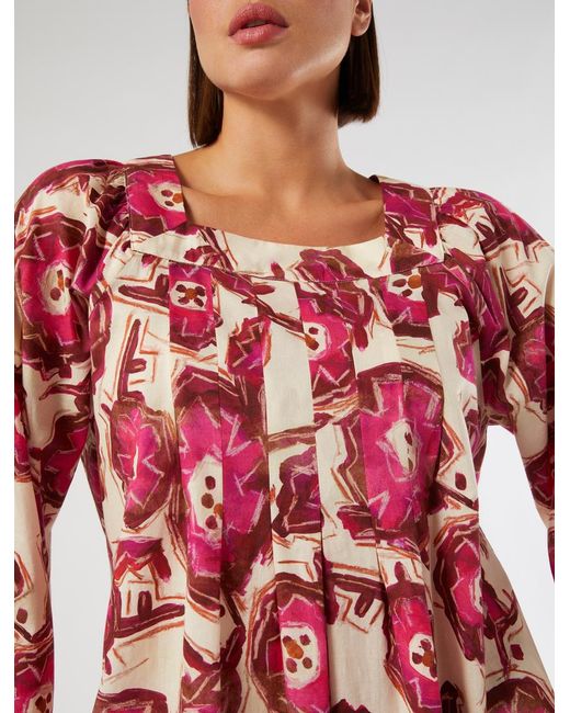 Chemisier En Popeline De Coton Marina Rinaldi en coloris Red