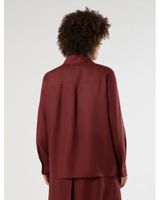 Chemise En Lin Marina Rinaldi en coloris Red