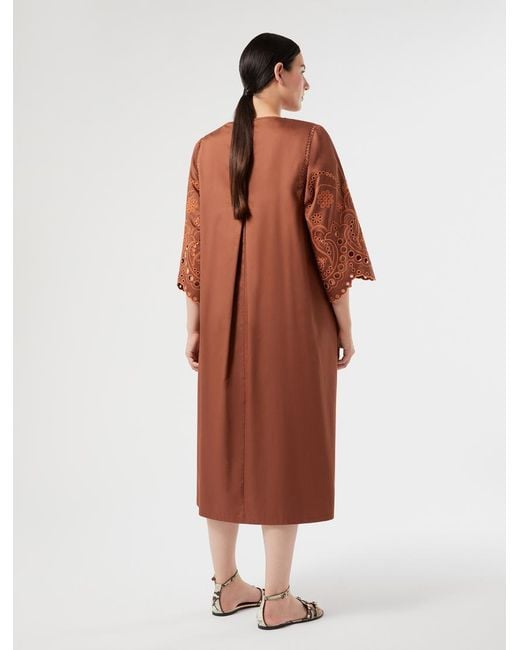Robe En Satin De Coton Avec Broderie Marina Rinaldi en coloris Multicolor