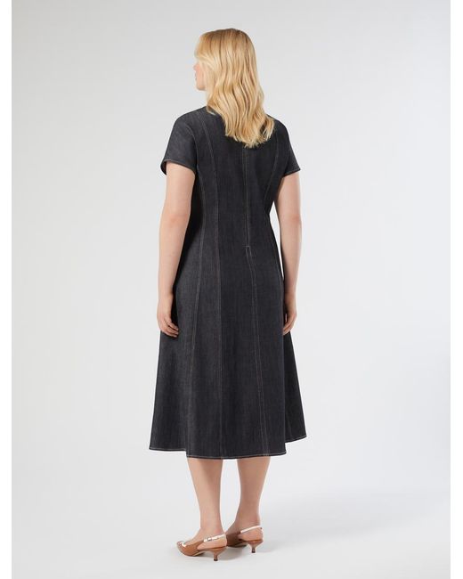 Marina Rinaldi Blue Kleid Aus Baumwolle