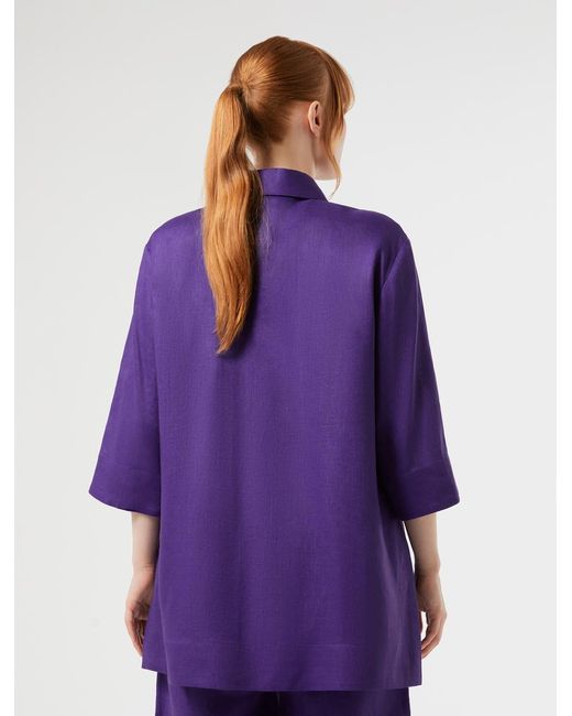 Tunique En Toile De Lin Marina Rinaldi en coloris Purple