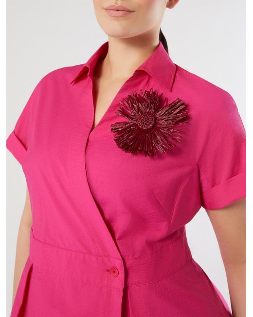 Robe En Toile De Coton Marina Rinaldi en coloris Pink