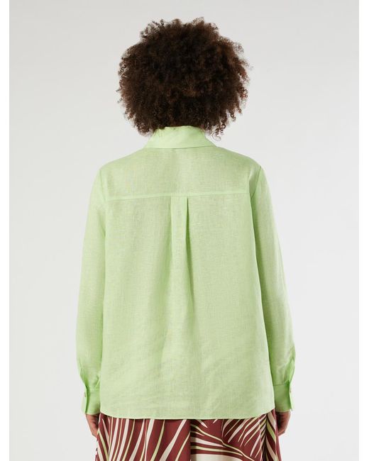 Chemise En Lin Marina Rinaldi en coloris Green
