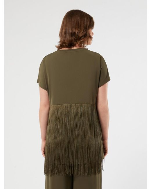 T-Shirt En Jersey Interlock Marina Rinaldi en coloris Green