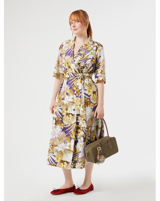 Robe À Double Boutonnage En Popeline Marina Rinaldi en coloris White