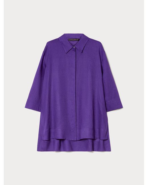 Tunique En Toile De Lin Marina Rinaldi en coloris Purple