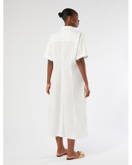 Robe En Popeline De Coton Marina Rinaldi en coloris White
