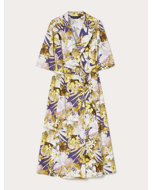 Robe À Double Boutonnage En Popeline Marina Rinaldi en coloris White