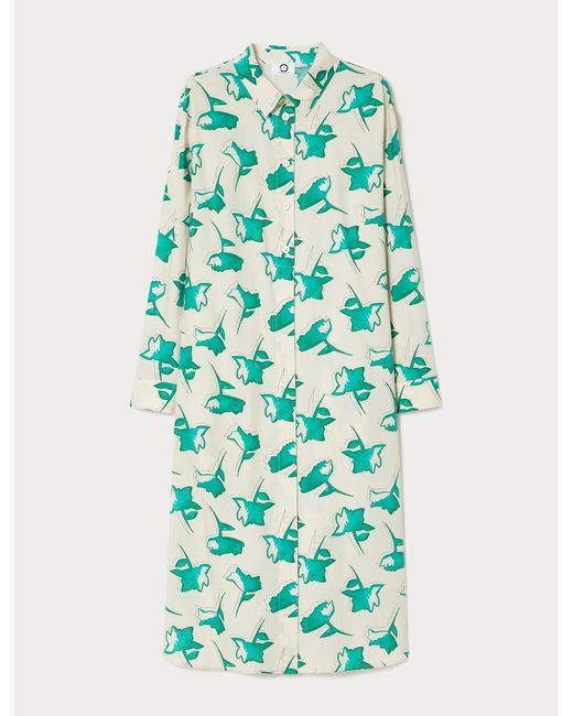 Robe-Chemise En Popeline De Coton Marina Rinaldi en coloris Green