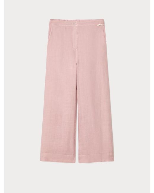 Pantalon En Sergé De Ramie Marina Rinaldi en coloris Pink